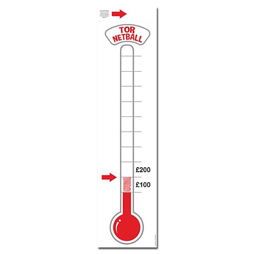 Fundraising Thermometer Personalised Banner - 1.2m