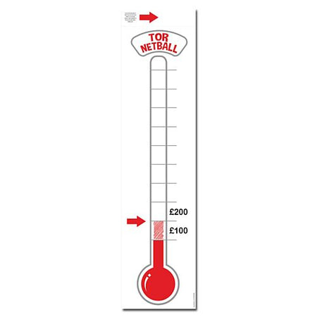 Fundraising Thermometer Personalised Banner - 1.2m