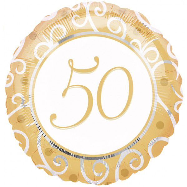 50th Anniversary foil balloon 18"