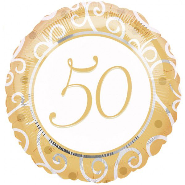 50th Anniversary foil balloon 18"