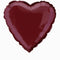 Burgundy Heart Shaped Foil Balloon 18