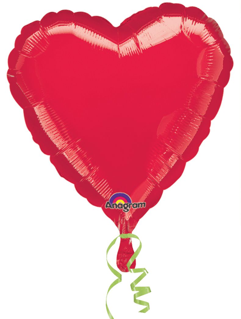 Red Heart Foil Balloon 18"