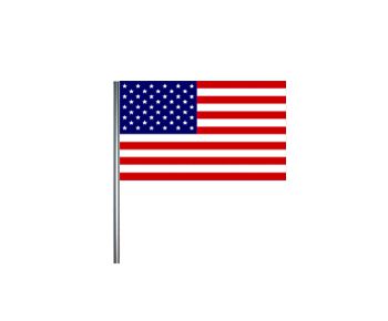 American Small Cloth Flag On A Pole - 23cm x 15cm