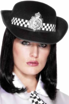 Black Policewoman's Hat