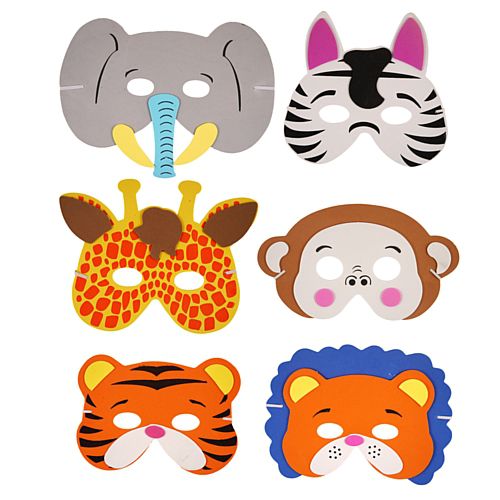 Assorted Jungle Foam Animal Masks - Each