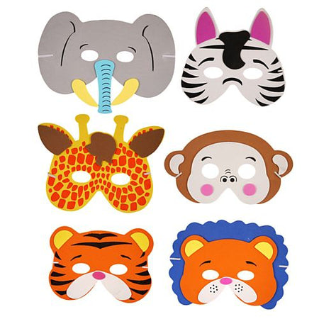 Assorted Jungle Foam Animal Masks - Each