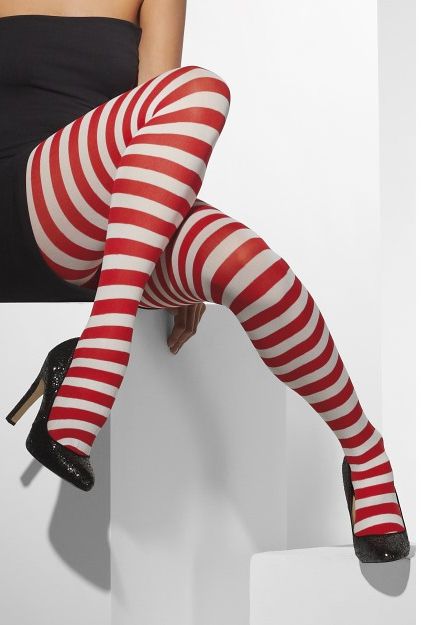 Red And White Striped Tights