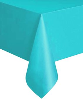 Turquoise Teal Plastic Tablecloth 1.4m x 2.8m