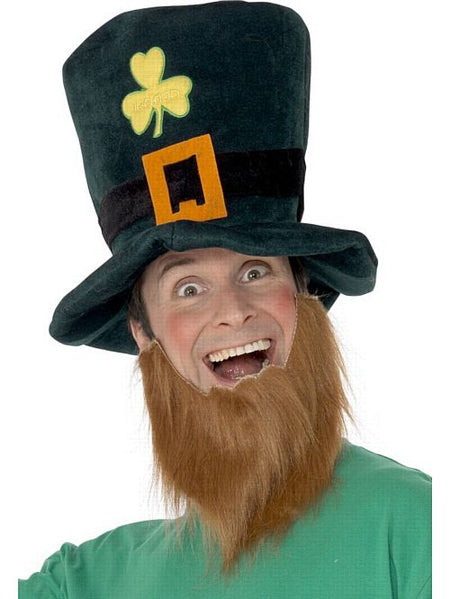 Irish Leprechaun Hat With Attached Beard