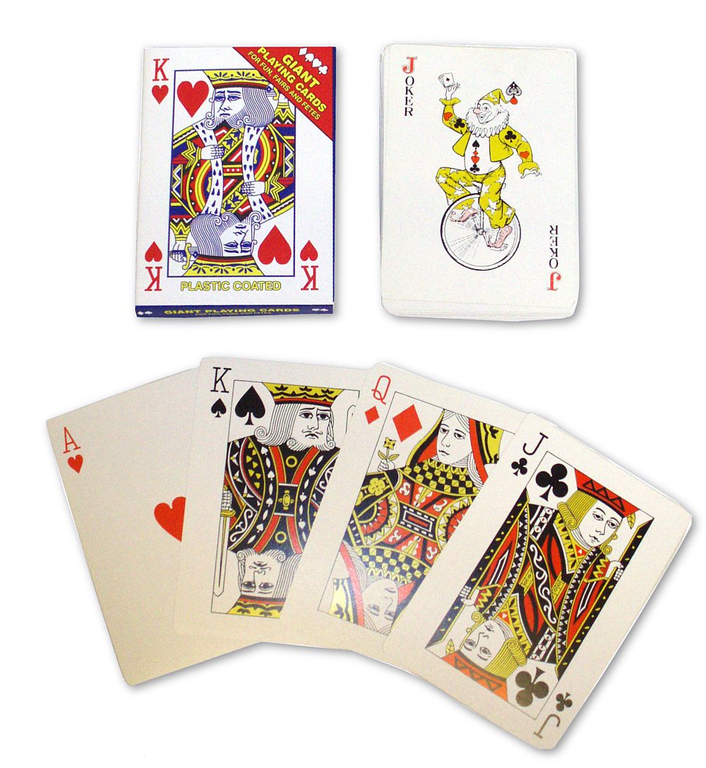 Pack of Large Playing Cards - 17cm x 12cm