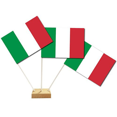 Italian Paper Table Flags 15cm on 30cm Pole