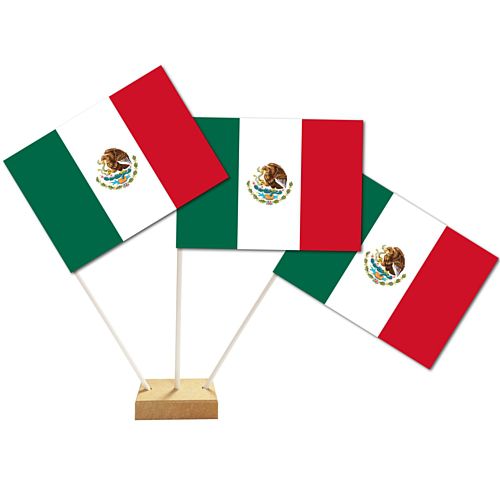 Mexican Paper Table Flags - 15cm on 30cm Pole - Each