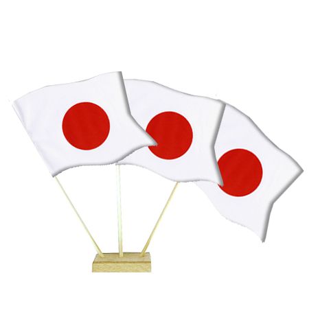 Japanese Paper Table Flags 15cm on 30cm Pole