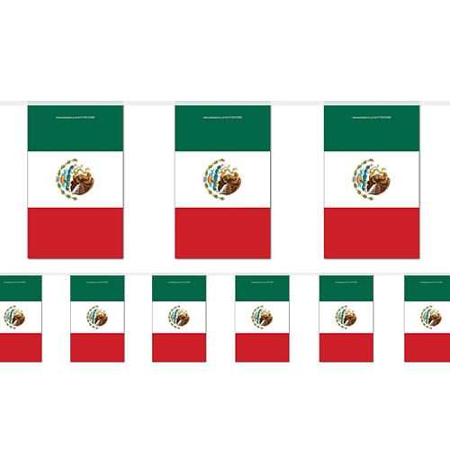 Mexican Flag Bunting - 2.4m
