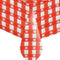 Red Gingham Plastic Tablecloth