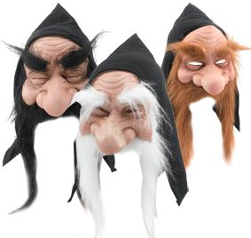 Assorted Gnome Mask with Hood & Hair