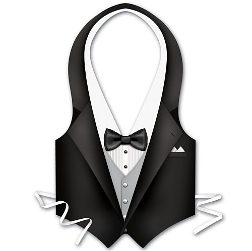 Black & White Tuxedo Waistcoat