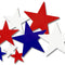 Red, White and Blue Star Card Cutout Decorations - Pack of 9 - 30cm - 13cm
