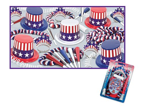 Spirit of America Hat and Novelty Party Pack For 10 People