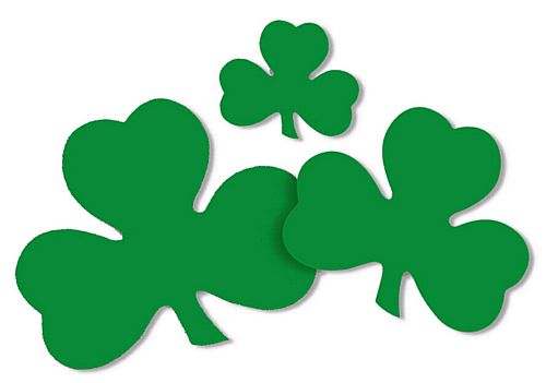St. Patrick's Day Irish Lucky Shamrock Cutouts - 30cm - Pack of 9