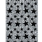Silver with Black Stars Shimmer Curtain - 2.44m