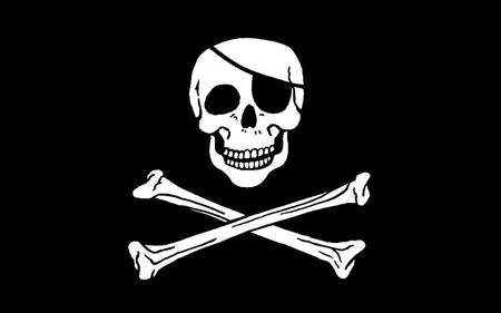 Jolly Roger Polyester Fabric Flag 5ft x 3ft