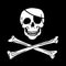 Jolly Roger Polyester Fabric Flag 5ft x 3ft