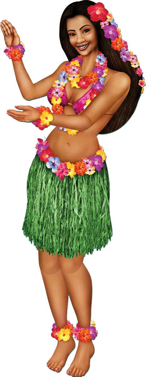 Hula Girl Jointed Cutout Wall Decoration - 96cm