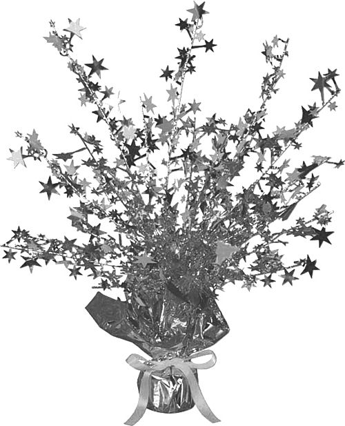 Silver Star Gleam & Burst Centrepiece - 15"