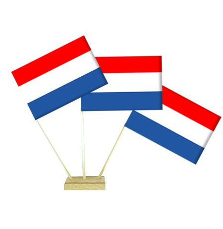 Dutch Holland Netherlands Paper Table Flags - 15cm on 30cm Pole - Each