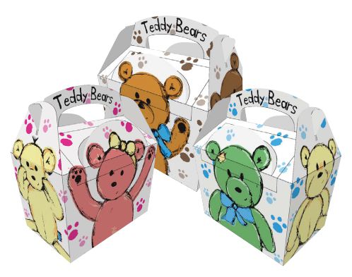 Teddy Bear Party Boxes - Each