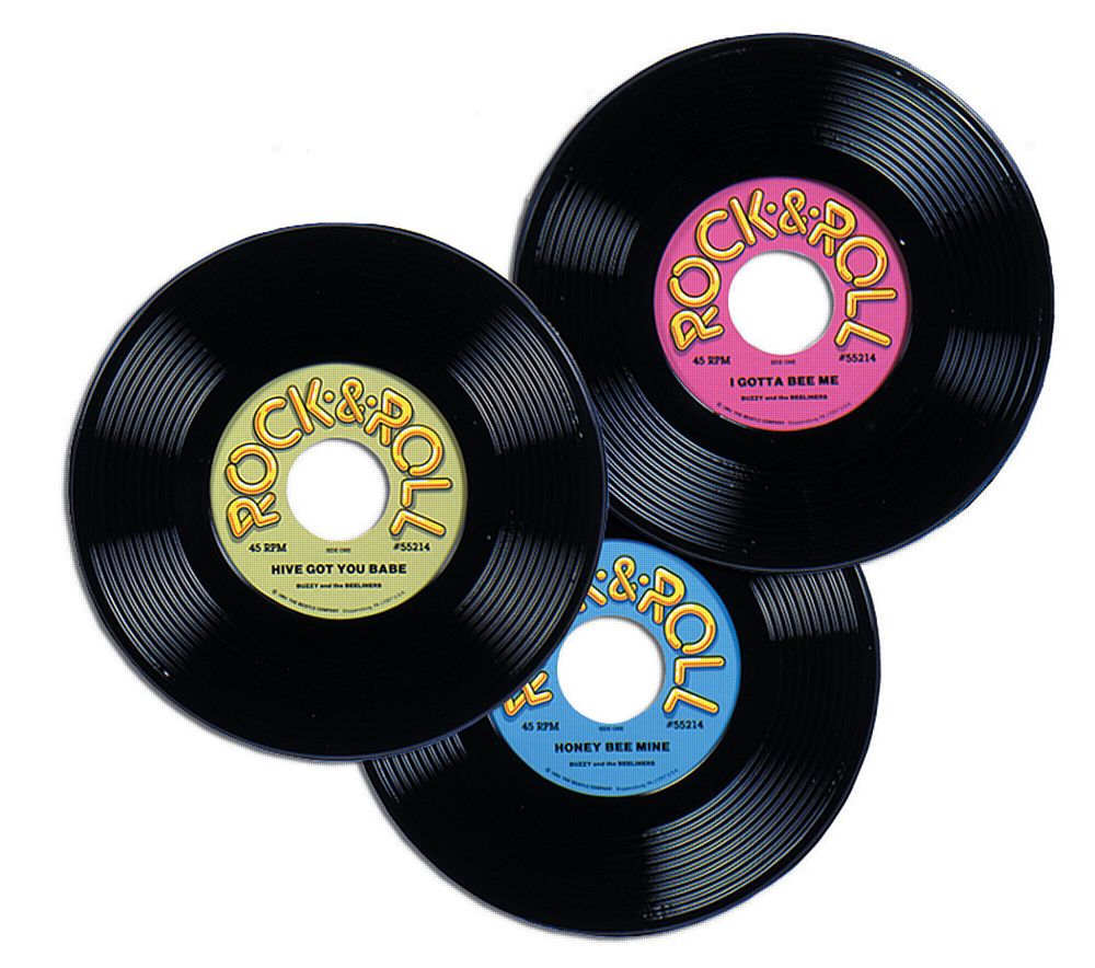 Record, plastic - small 9" pack of 3