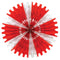 Red & White Paper Fan - 63.5cm