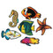 Tropical Fish Cutouts - Assorted Designs - 38.1cm - Pack of 6
