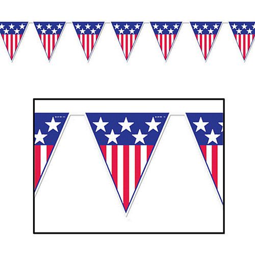 American Stars and Stripes 'All Weather' Bunting - 3.7m - 12 Flags