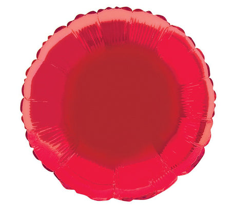 Red Round Foil Balloon - 18