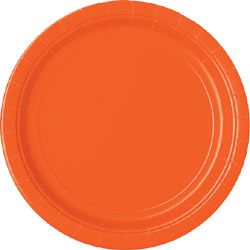 Orange Paper Plate - Each - 9