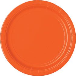 Orange Paper Plate - Each - 9