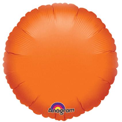 Orange Round Foil Balloon - 18"