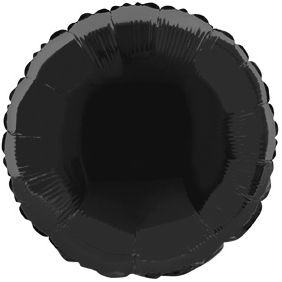 Black Round Foil Balloon - 18"