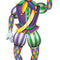 Mardi Gras Jester Jointed Cutout Wall Decoration - 96cm