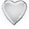 Silver Heart Foil Balloon 18
