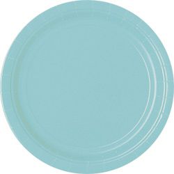 Light Blue Paper Plates - Each - 9"