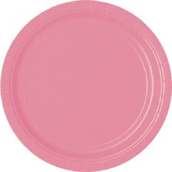 Light Pink Paper Plates - Each - 9"