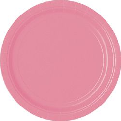 Light Pink Paper Plates - Each - 9