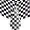 Black and White Checkered Plastic Tablecloth - 1.4m x 2.8m