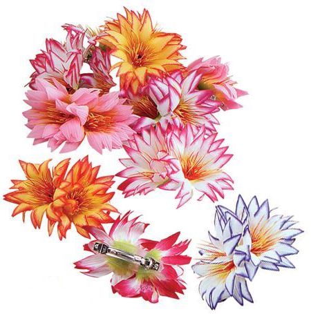 Flower Hair Clips - Assorted Colours