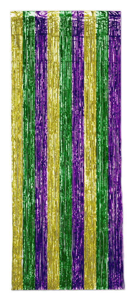 Gold, Green And Purple Shimmer Curtain - 2.5m