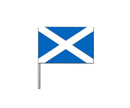 St. Andrews Cloth Flag On Pole 18ins x 12ins