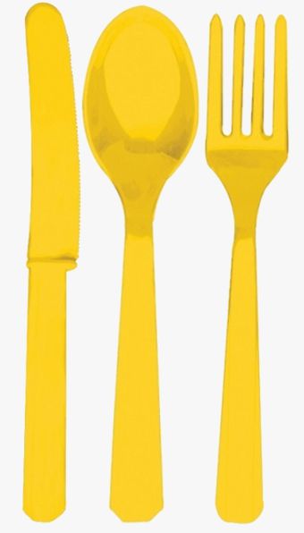 Yellow Cutlery - Pack of 24